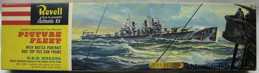 Revell 1/481 USS Helena Picture Fleet Issue - (Los Angeles - Fall River - Baltimore - Pittsburg - Columbus - Bremerton - Canberra - Toledo - Quincy - Chicago - St. Paul - Macon - Boston), H370-169 plastic model kit